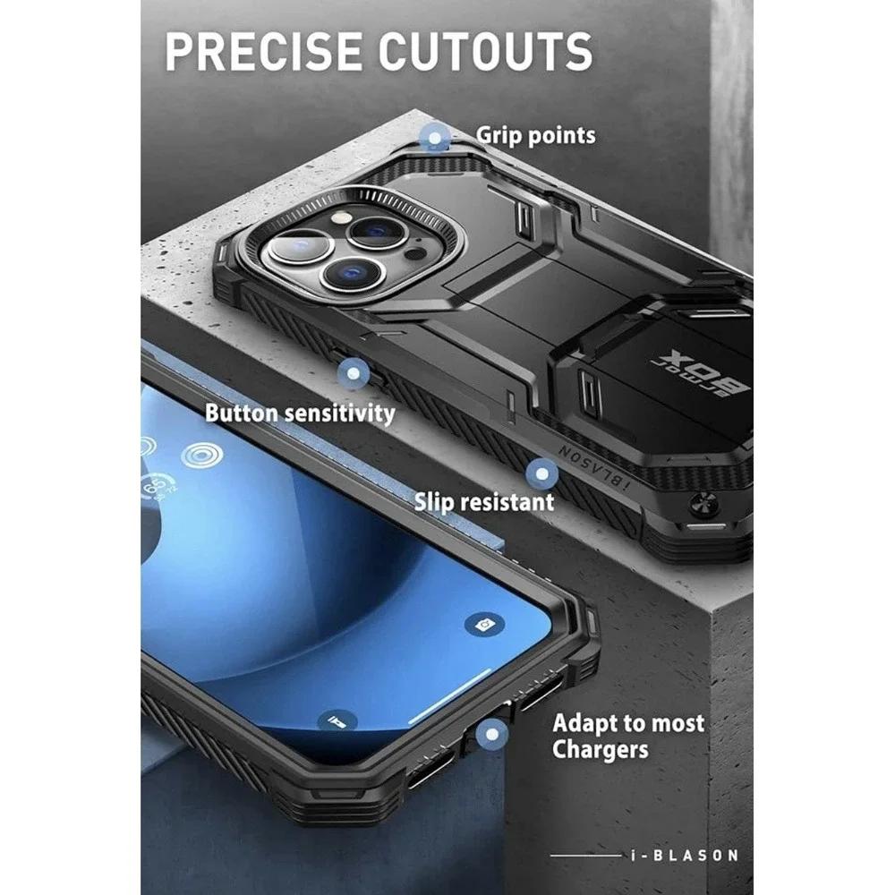 i-Blason Armorbox Black Bumper Case for iPhone 13 Pro